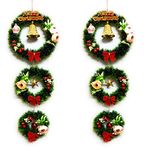 SAU RANG Designer Christmas Wreath - length21Inch, Width 8inch - (Green Pine, 2Pcs)