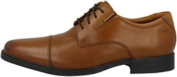 Clarks Men's Tilden Cap Derbys, Brown (Dark Tan Leather), 8 UK