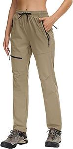 Butrends Pantalon de randonnée en Plein air pour Femme Pantalon de randonnée de Camping à séchage Rapide étanche Protection UV avec Poches zippées