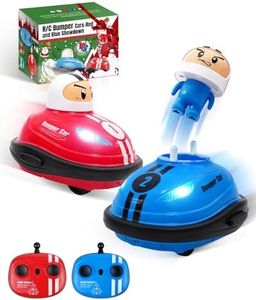 Victoper Coche Teledirigido 2-Pack Recargable Coches Teledirigidos para Niños Muñeco Emergente Música Faros Coches para Niños Accesorios Múltiples Control Remoto Interior Exterior Coche Teledirigido