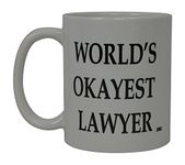 World's Okayest Lawyer Funny Coffee Mug Gift for Attorney Novelty Cup Law Office