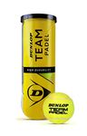 Dunlop Team Padel – Padel Balls for Trainings and Tournaments - (1 x 3 Pet), lemon tree