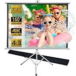 Projector Screen and Stand 72 inch 