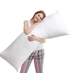 SHERWOOD Body Pillow 20 x 54 Inch Long Pillow, White Cotton Fabric with Down Alternative Filling (Body Pillow)