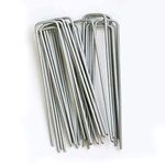 Garden Stakes Ground Anchor Pegs Galvanized Gardening Staples Pins Spikes for Landscape Securing Lawn Farm Weed Barrier Grass Fabric Netting 25 PCS