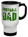 Shopagift Football Dad Pattern Sports Travel Mug Gift Cup