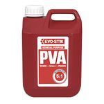 EVO-STIK General Purpose PVA, Adhesive, Primer, Sealer and Dustproofer, For Interior Use, Colour: White, Size: 5L