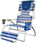 Ostrich 16in Altitude 3N1 Beach Chair & Lounger - Blue/White Stripe
