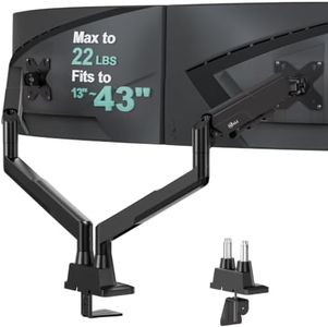 WALI Adjustable Dual Monitor Mount for 13-43 inch Screens, up to 22 lbs
