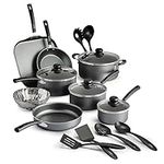 18 Piece Nonstick Pots & Pans Cookware Set Kitchen Kitchenware Cooking NEW (GRAY)