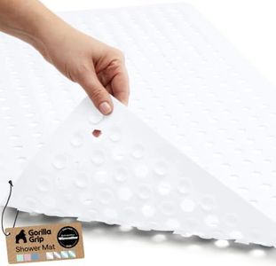 GORILLA GRIP Bath Tub Shower Mat, Bathtub Floor Liner, 35x16 White