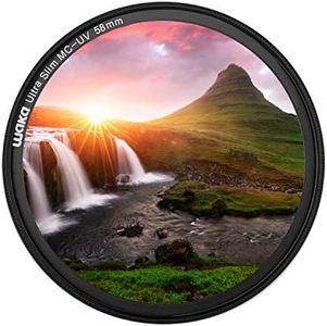 waka 58mm MC UV Filter - Ultra Slim 16 Layers Multi Coated Ultraviolet Protection Lens Filter for Canon Nikon Sony DSLR Camera Lens