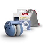 Alpine Muffy Baby Ear Defender for Babies and Toddlers up to 48 Months - CE & UKCA Certified - Noise Reduction Earmuffs - Comfortable Baby Headphones Against Hearing Damage & Improves Sleep - Denim