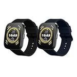 kwmobile Straps Compatible with Huami Amazfit Bip 5 Unity/Amazfit Bip 5 / Amazfit GTR 4 Straps - 2x Replacement Silicone Watch Bands