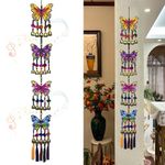 Wind Chimes Lawn Garden Decoration,39.3 Inches Wind Chimes Hanging Handmade Wind Chimes for Garden Wind Chimes Indoor and Outdoor,Butterfly Wind Chime Wooden for Garden and Home Decor Gift