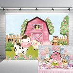 7x5ft Cartoon Farm Animals Party Ba