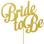 SVM CRAFT® Bride to Be Cake Topper, Bridal Shower Cake Toppers, Engagement Party Decorations, Bachelorette Party, Wedding Party Decor, Gold Glitter