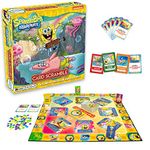 AQUARIUS SpongeBob SquarePants Card Scramble Board Game - SpongeBob SquarePants TV Show Themed Board Game - Family Fun for Kids, Adults - Officially Licensed SpongeBob SquarePants Merch & Collectibles