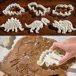 Dinosaur Fossil Cookie Making Moulds / Stamps - 3pcs PVC Bakeware Moulds DIY Baking Mould Cookie Cutters for Cake and Biscuit