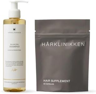 Harklinikken Hair Longevity Set - Includes Balancing Shampoo + Hair Supplement (60 Capsules) - Suitable for Men & Women