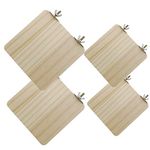 JZK 4 x Wood springboards, wooden rectangle pet stand board toy for hamster chinchilla mouse rat and small animal pet