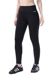 TRASA Active Yoga Pants for Womens Gym High Waist with 3 Pockets, Tummy Control, Workout Pants 4 Way Stretch Yoga Leggings - Black, Size - 2XL