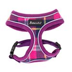 All Pet Solutions All Pet Solutions Dog Puppy Harness Soft Adjustable Reflective Comfortable Vest (Large, Purple Tartan), L