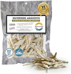 Fresh Is Best Freeze Dried Dog Treats – Raw Freeze Dried Cat Treats in Resealable Zipper Bag – High-Protein Minnows for Cats and Dogs – Silverside Minnows – Made in The USA