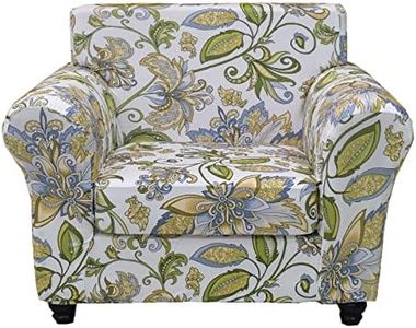 KRFOONN 2 Piece Chair Covers Printed Sofa Covers Couch Covers Washable Armchair Sofa Couch Slipcover Furniture Protector with Elastic Bottom for Living Room (Armchair, 40)