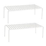 ASTOTSELL Kitchen Cupboard Organiser Shelf, 2 Pack Home Counter Storage Rack for Cabinet