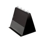 VELOFLEX 4101080 Table Flipchart DIN A4 Landscape Format with Transparent Pockets PVC Table Stand Presentation Flipchart Black Ring Binder