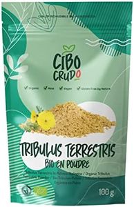 Tribulus Terrestris Poudre Bio - 100g. Contient Alcaloïdes Vitamine C et Acides Aminés. Contient Saponines et Flavonoïdes aux Propriétés Antioxydantes et Anti Inflammatoires.