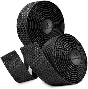 MARQUE Hex Bicycle Handlebar Tape - Road Bike Handle bar Tape 2PCS per Set (Black)