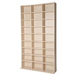 TecTake CD Bookcase Storage - Shelf Cabinet Adjustable Tower Rack - Wooden Case Book, Bluray, DVD, Video Games Organiser up to 1080 CD's