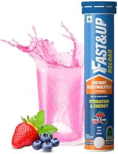 Fast&Up Reload (5 Litres) Low Sugar energy drink for Instant Hydration - 20 Effervescent Tablets with 5 Essential Electrolytes + Added Vitamins - Certified Electrolytes Drink - Forest Fruits flavour