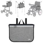 supregear Wheelchair Side Bag, Multifunctional Side Storage Pouch for Rollator, Walkers, Power Wheelchairs and Knee Scooters Wheelchair Armrest Bag for Elderly Seniors Adults Portable Travel Tote