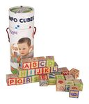 Funskool Giggles - Info Cubes, Educational Learning blocks, Blocks for kids, Teaches Alphabet,Numbers,Colour shapes & Picture puzzle, Preschool toys, Multicolor, 26 pieces, 3 Years & above