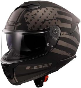 LS2 Helmets Stream II Full Face Motorcycle Helmet W/SunShield (Matte America Gray/Black - Small)