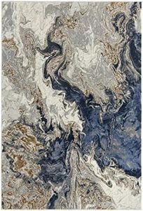 LUXE WEAVERS Marble Swirl Abstract Area Rug, Blue 8x10