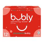 bubly Sparkling Water strawberrybubly, 355 mL Cans, 12 Pack