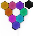 Nanoleaf Shapes Ultra Black Hexagon Starter Kit, 9 Smart Light Panels LED RGBW - Modular Wi-Fi Colour Changing Wall Lights, Works with Alexa Google Assistant Apple Homekit, for Room Decor & Gaming