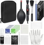 Professional Camera Cleaning Kit, DSLR Camera Cleaning Accessories with Storage Box, Screen Cleaner, Air Blower, Lens Cleaning Pen, Cleaning Brush, Cleaning Cloth, Cleaning Swabs, Gloves