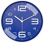 Rylan Wall Clock 12" Silent Quartz Decorative Latest Wall Clock Non-Ticking Classic Clock Battery Operated Round Easy to Read for Room/Home/Kitchen/Bedroom/Office/School