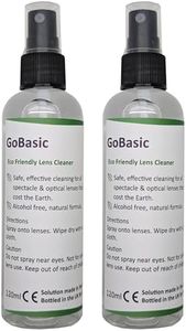 GoBasic Spray de nettoyage écologique sans alcool et sans COV pour lunettes et lunettes 120 ml (2 x 120 ml)