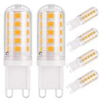 DiCUNO G9 LED Bulbs Warm White 2700K, 3W, 30-40W Halogen Equivalent, 410LM, Not Dimmable, Energy Saving G9 LED Light Bulbs for Chandelier, Ceiling Lights, 6 Pcs