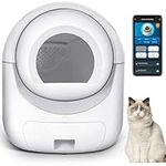 OstepDecor Self Cleaning Cat Litter Box, Automatic Cat Litter Box with APP Control, 70L+15L Extra Large Safety Protection for Multiple Cats, Odor Removal Smart Litter Box, All Litter Can Use