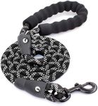 6 ft Dog Leash ; Durable & Strong Nylon Dog Lead by Saffily - Comfortable Padded Handle and Perfect for Medium & Large Dogs Training-4x Reflective Thread is Used in Our Dog Leashes