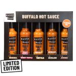 Sauce Shop | Buffalo Flavour Mix | Limited Edition Gift Set | 5 x Buffalo Sauce Flavours inc. Atomic, Truffalo & Maple | 5 x 160ml