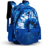 Choco Mocha Kids Tennis Bag for Boys, Kids Tennis Backpack Racket Bag, junior tennis bag 16 Inch, Blue Black
