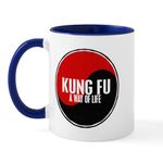 CafePress KUNG FU Way of Life Yin Yang Mug 11 oz (325 ml) Ceramic Coffee Mug